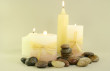 Aromatherapy Candles And Zen Stones Photo